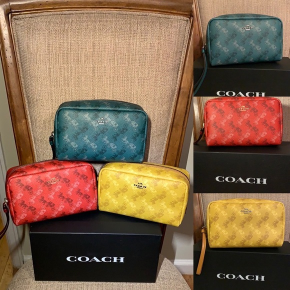 Coach Boxy Cosmetic Case 20 Horse and Carriage - Picture 3 of 10